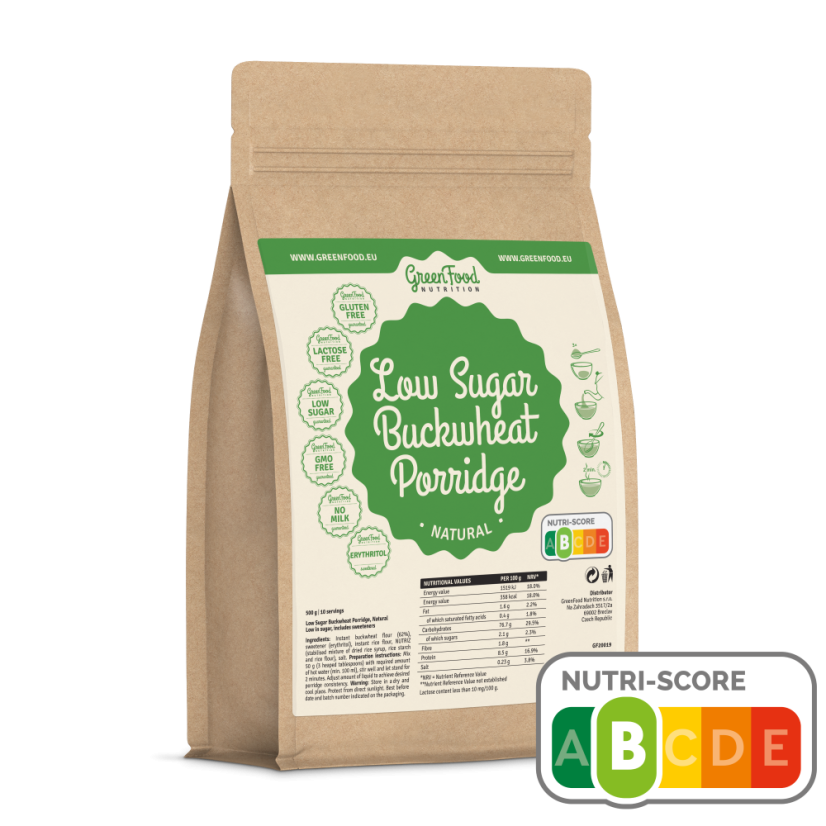 Low Sugar Buchweizen Schnellbrei 500g - Geschmack: Natural