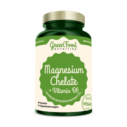 GreenFood Nutrition Magnesium Chelate + Vitamin B6 90 Kapseln