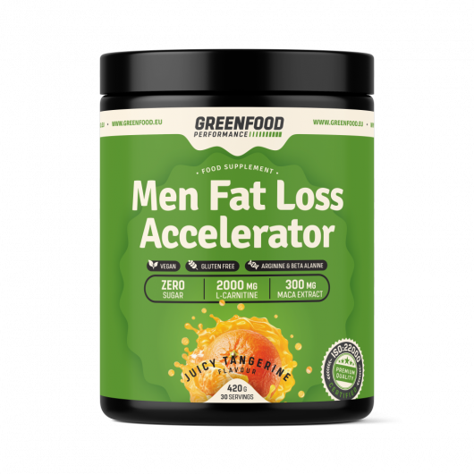 GreenFood Nutrition Performance Men Fat Loss Accelerator 420g - Geschmackssorte: Juicy Tangerine