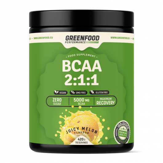 GreenFood Nutrition Performance BCAA 2:1:1 420g - Geschmackssorte: Juicy Melon
