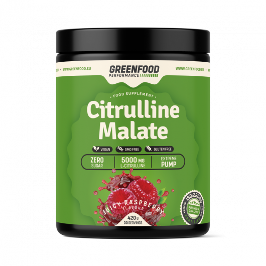 GreenFood Nutrition Performance Citrulline Malate 420g - Geschmackssorte: Juicy Raspberry
