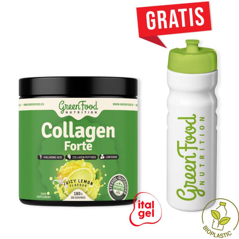 Collagen Forte 180 g + Ökologische Flasche gratis