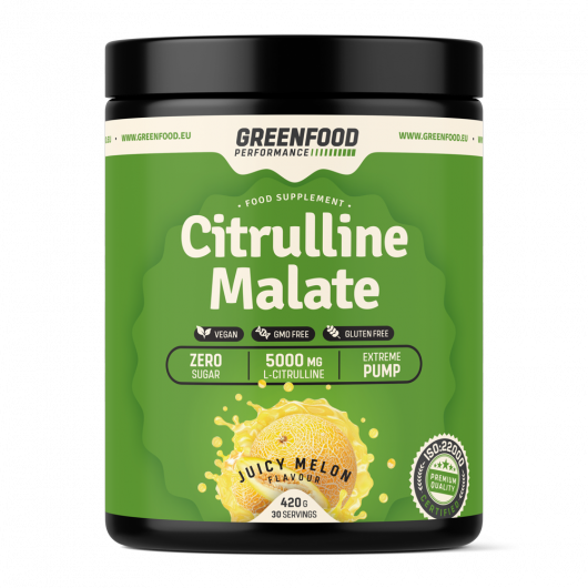 GreenFood Nutrition Performance Citrulline Malate 420g - Geschmackssorte: Juicy Melon
