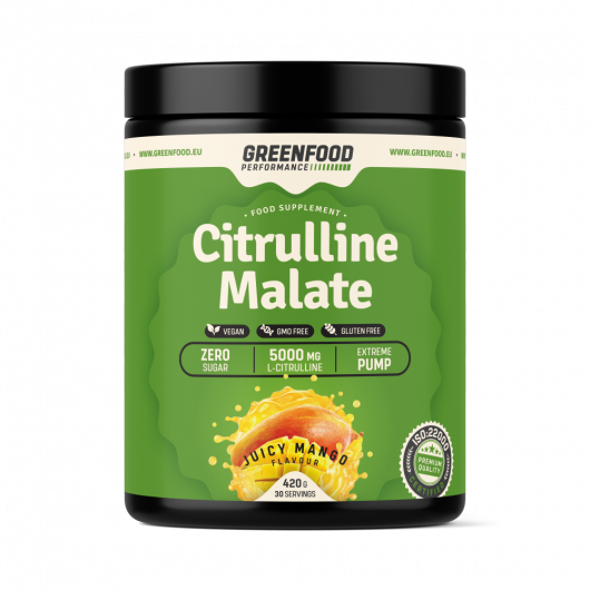 GreenFood Nutrition Performance Citrulline Malate 420g - Geschmackssorte: Juicy Mango