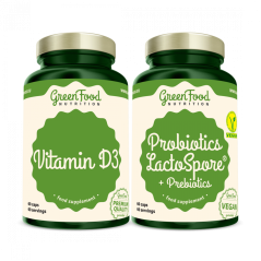 Probiotika LactoSpore® + Prebiotics 60 Kapseln + Vitamin D3 60 Kapseln